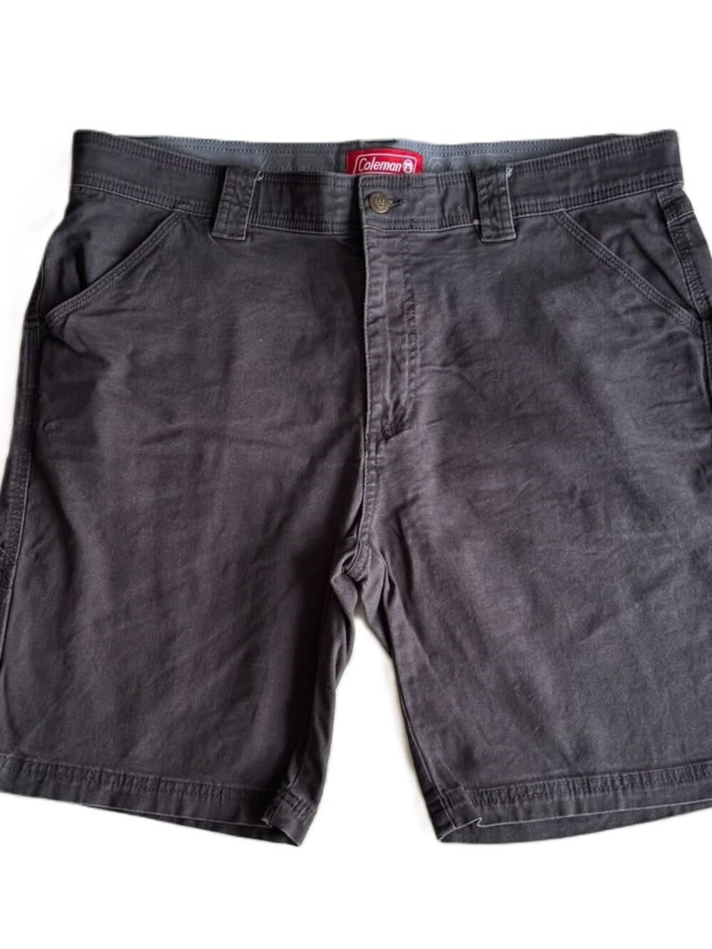 Coleman Utility Shorts Men's Sz 36 Charcoal Gray Canvas Workwear Hiking Gorpcore